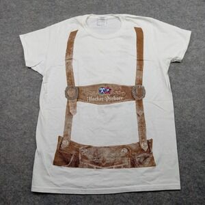 Hacker-Pschorr Shirt Mens Medium Beer Fest Lederhosen Graphic Oktoberfest Tee‎